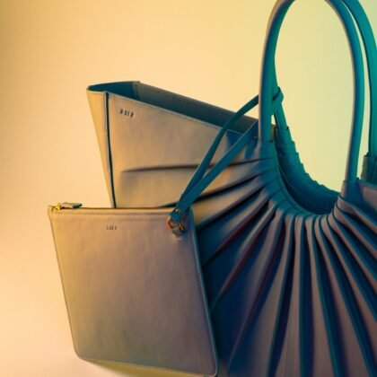 Sculpted Pleat Tote