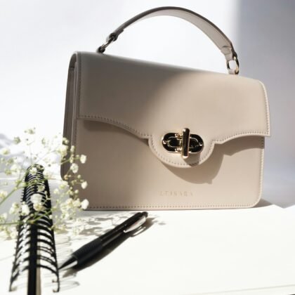 Taupe Top-Handle Bag