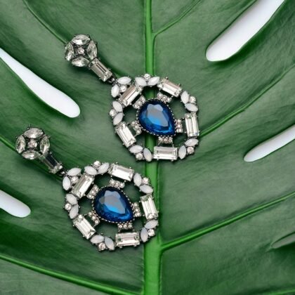 Sapphire Deco Earrings