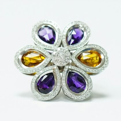 Heirloom Amethyst Brooch