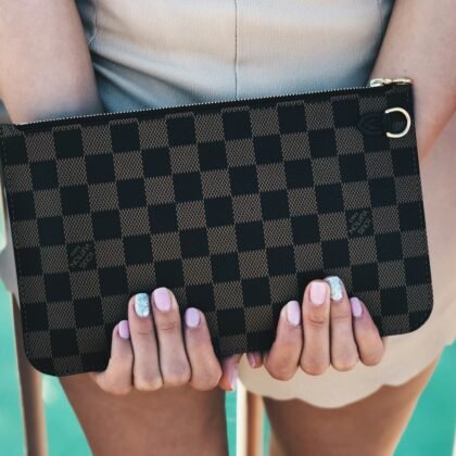 Checker Emboss Clutch