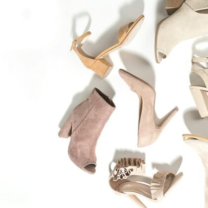 Taupe Suede Heeled Boots