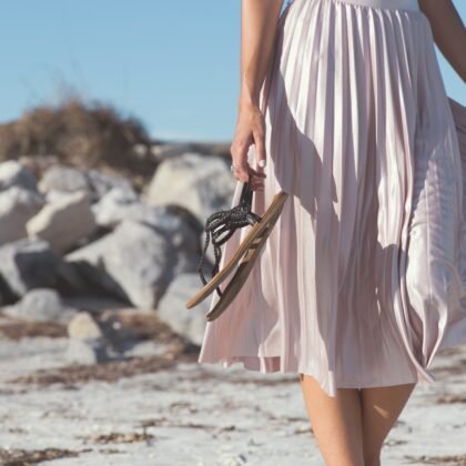 Rosewater Plissé Skirt